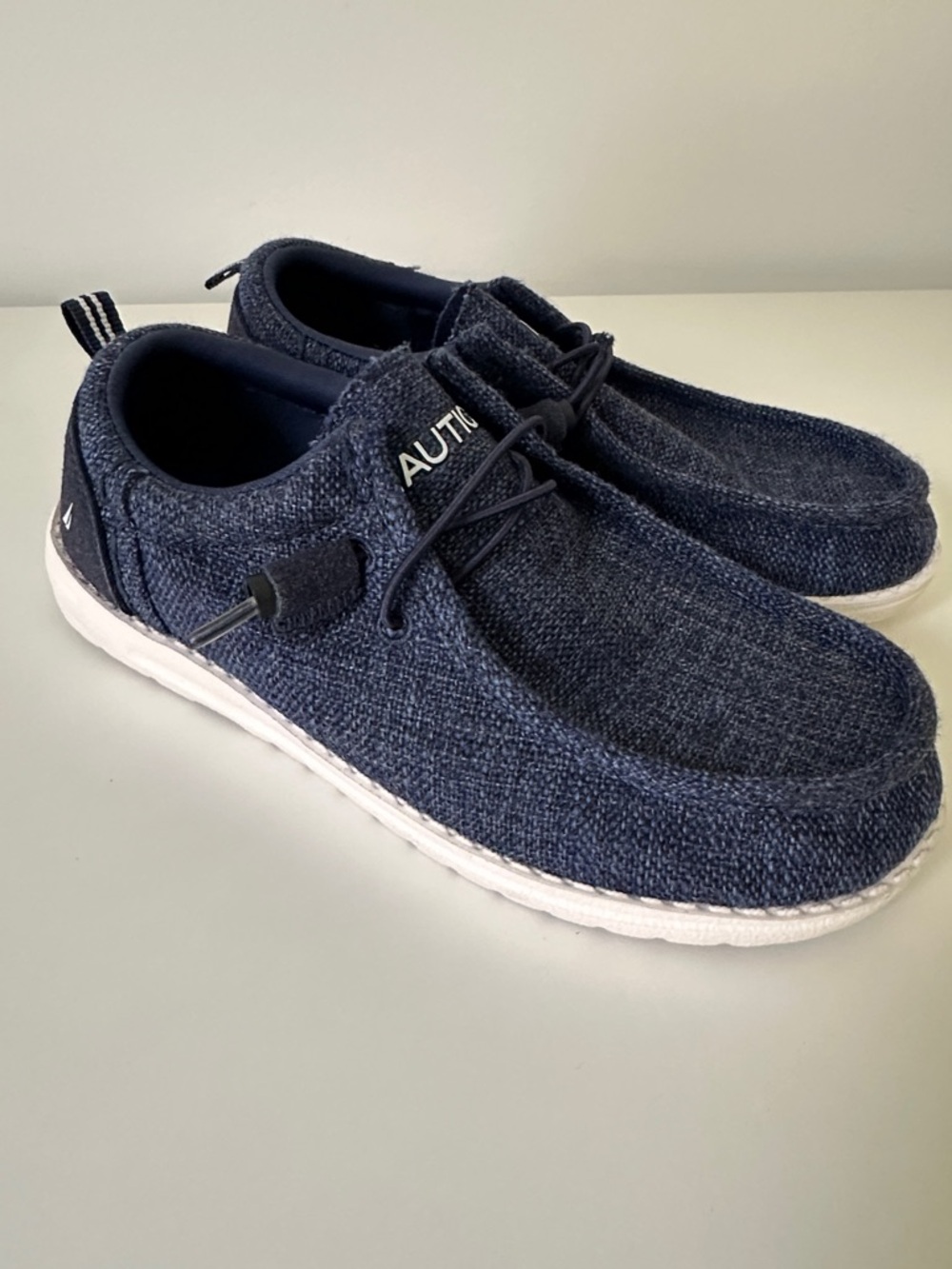 New Nautica Navy Slip-On Loafer with White Sole